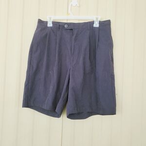 NWT Brandini Le Collezioni Mens Bermuda Golf Shorts Size 33 Black Pleated Front